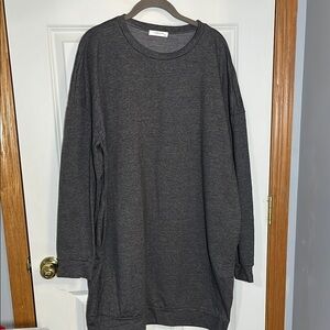 Women’s Gray Long Sleeve Sweatshirt dress